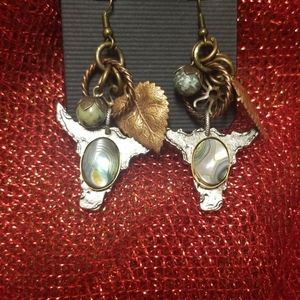 Earrings Southwest Longhorn Skull